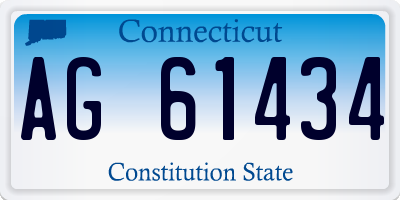 CT license plate AG61434