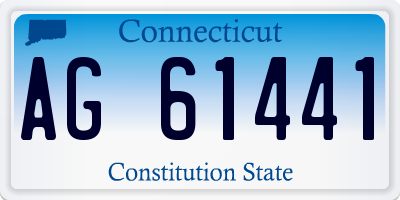 CT license plate AG61441