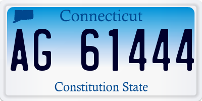 CT license plate AG61444