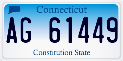 CT license plate AG61449