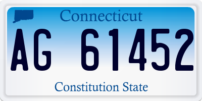 CT license plate AG61452