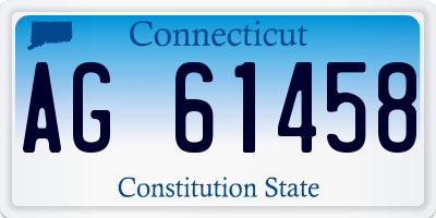 CT license plate AG61458