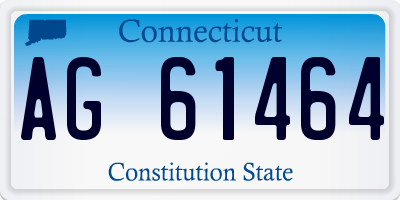 CT license plate AG61464