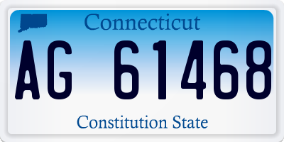 CT license plate AG61468