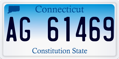 CT license plate AG61469