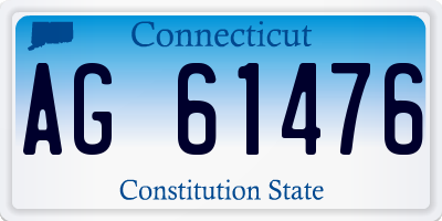CT license plate AG61476