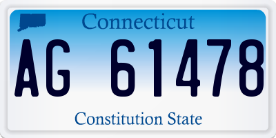 CT license plate AG61478