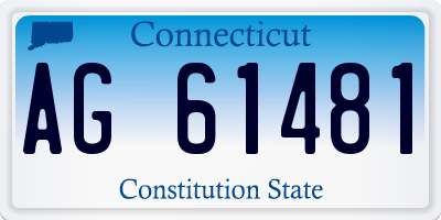 CT license plate AG61481