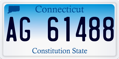 CT license plate AG61488