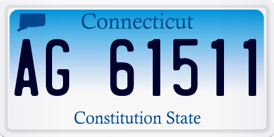 CT license plate AG61511