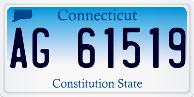 CT license plate AG61519