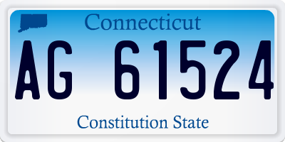 CT license plate AG61524