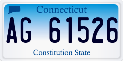 CT license plate AG61526