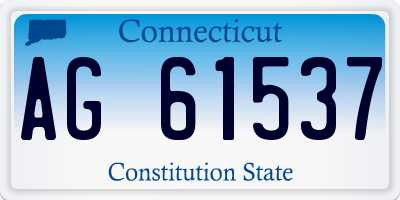 CT license plate AG61537