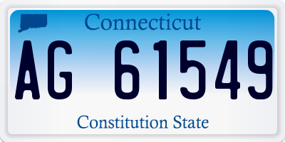 CT license plate AG61549