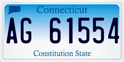 CT license plate AG61554