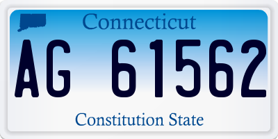 CT license plate AG61562