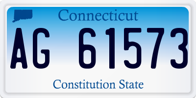 CT license plate AG61573