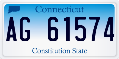 CT license plate AG61574