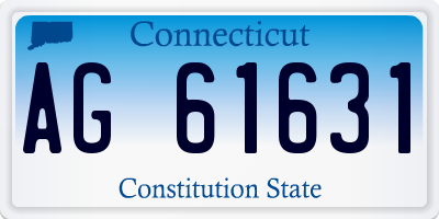 CT license plate AG61631