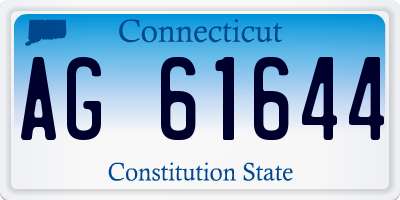 CT license plate AG61644