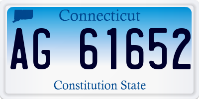 CT license plate AG61652