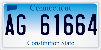 CT license plate AG61664