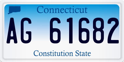 CT license plate AG61682