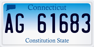 CT license plate AG61683