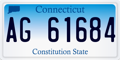 CT license plate AG61684