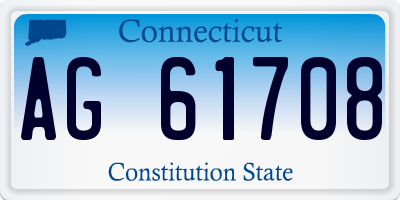 CT license plate AG61708