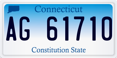 CT license plate AG61710