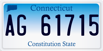 CT license plate AG61715