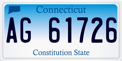 CT license plate AG61726