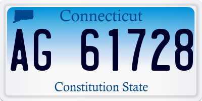 CT license plate AG61728