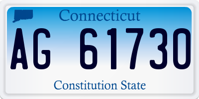 CT license plate AG61730