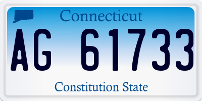 CT license plate AG61733
