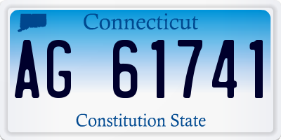CT license plate AG61741
