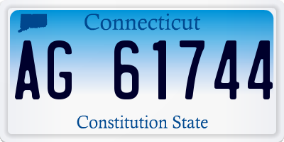 CT license plate AG61744