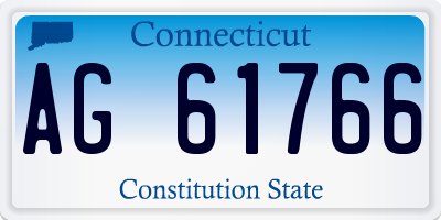 CT license plate AG61766