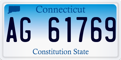 CT license plate AG61769