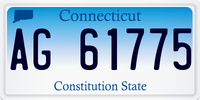 CT license plate AG61775