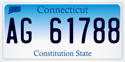 CT license plate AG61788