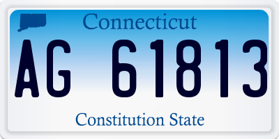 CT license plate AG61813