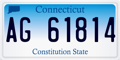 CT license plate AG61814