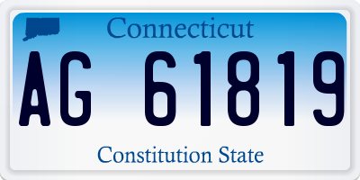 CT license plate AG61819