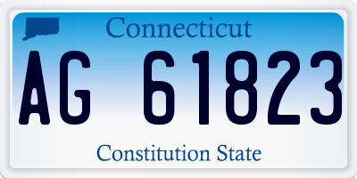CT license plate AG61823