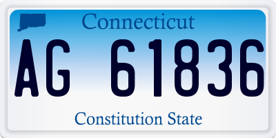 CT license plate AG61836
