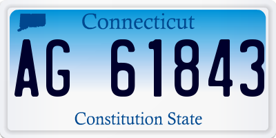 CT license plate AG61843