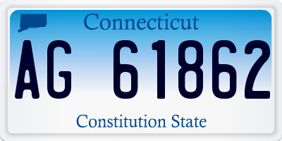 CT license plate AG61862
